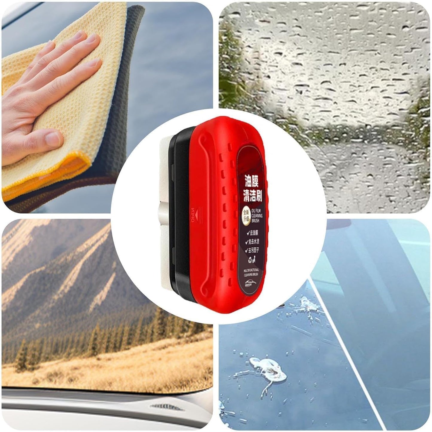 Wasserabweisende Ölschicht Bürste Für Perfekte Sicht