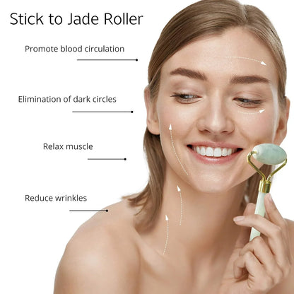 Instant Glow Gua Sha & Jade Roller Set | Für Strahlende Haut Und Natürliche Entspannung