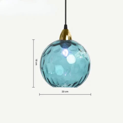 Kugelförmige Glas-Pendelleuchte