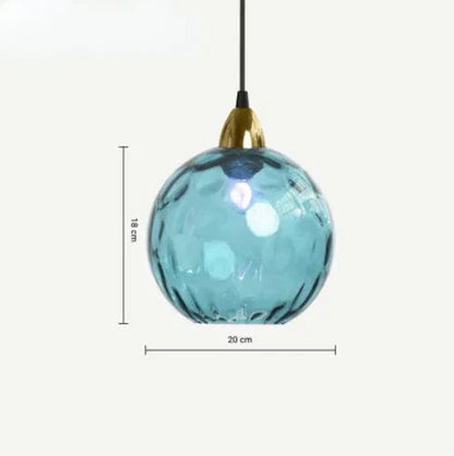 Kugelförmige Glas-Pendelleuchte