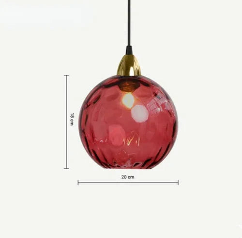 Kugelförmige Glas-Pendelleuchte
