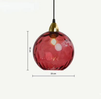 Kugelförmige Glas-Pendelleuchte