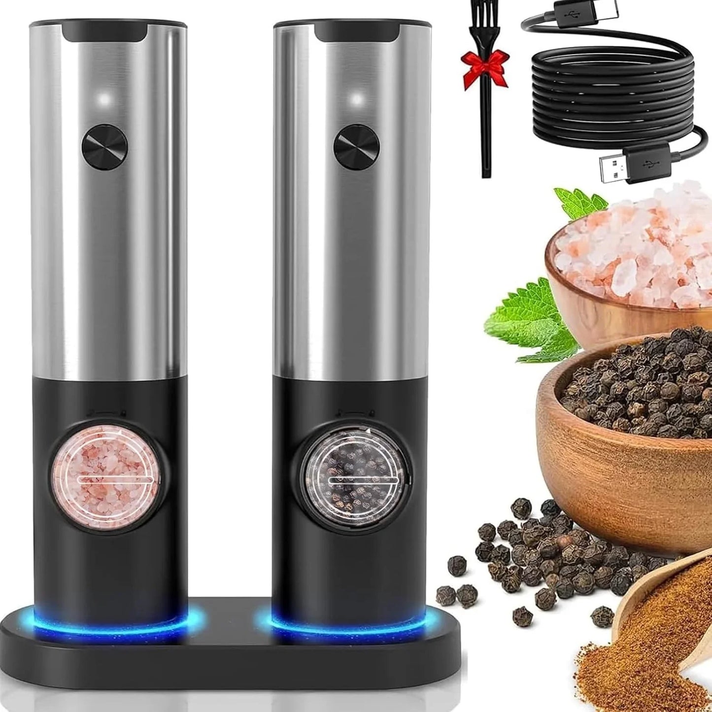 Edle Elektrische Salz- Und Pfeffermühle Mit Akku