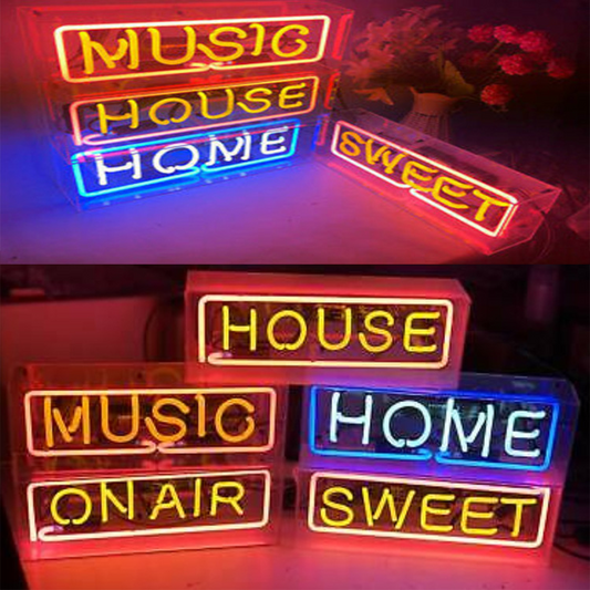 Neon Schild Acrylglas – LED Lichtbox für Wohnzimmer Und Schlafzimmer, Dekorative Tischlampe
