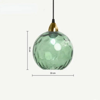 Kugelförmige Glas-Pendelleuchte