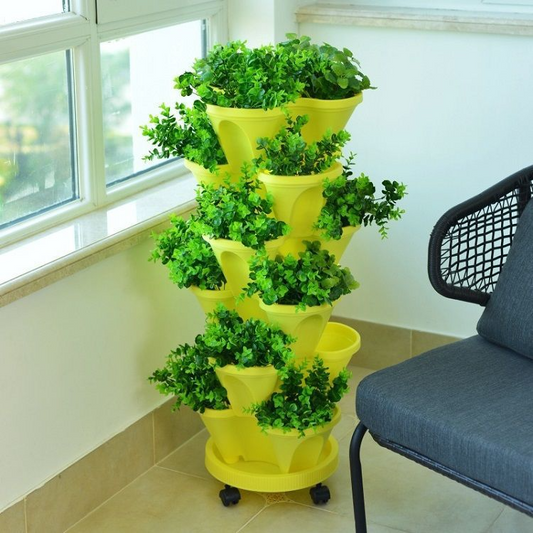 6-Layer Vertikaler Pflanzturm – Drei-dimensionales Blumensystem für den Garten