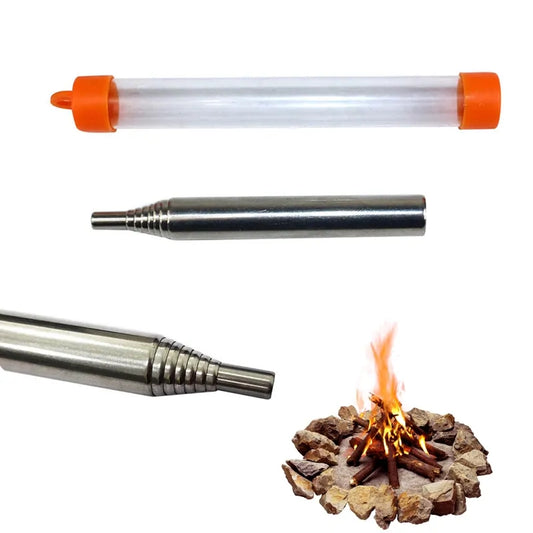 Survival Blasrohr für Lagerfeuer und Outdoor Kochen