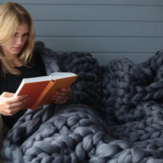 Edle XXL Strickdecke