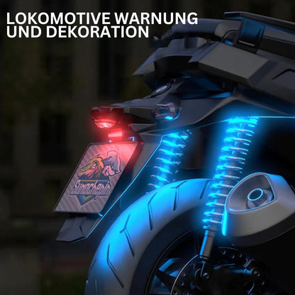Kabelloses LED Motorrad Rücklicht – Wiederaufladbare Fernbedienung für Brems und Warnleuchte