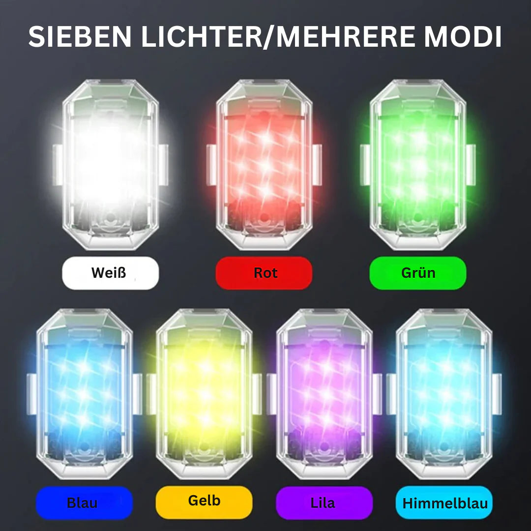 Kabelloses LED Motorrad Rücklicht – Wiederaufladbare Fernbedienung für Brems und Warnleuchte