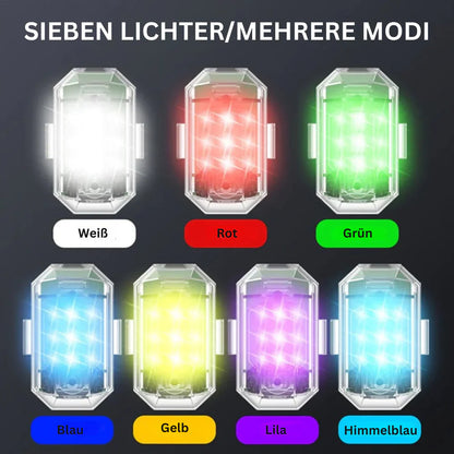 Kabelloses LED Motorrad Rücklicht – Wiederaufladbare Fernbedienung für Brems und Warnleuchte