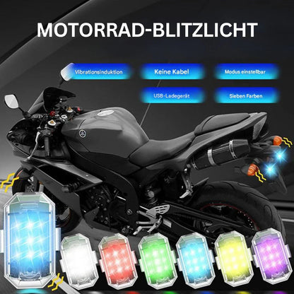 Kabelloses LED Motorrad Rücklicht – Wiederaufladbare Fernbedienung für Brems und Warnleuchte