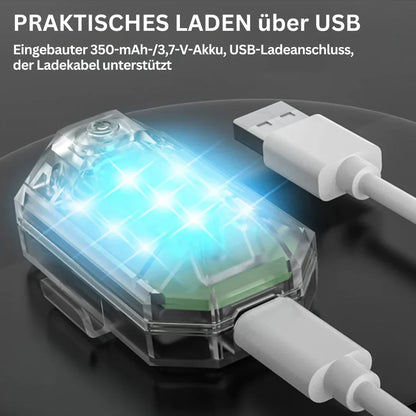 Kabelloses LED Motorrad Rücklicht – Wiederaufladbare Fernbedienung für Brems und Warnleuchte