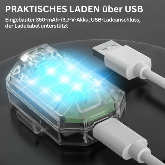Kabelloses LED Motorrad Rücklicht – Wiederaufladbare Fernbedienung für Brems und Warnleuchte