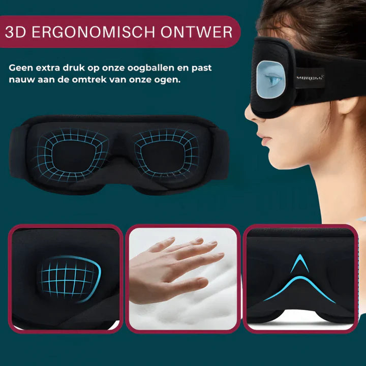 Ergonomische 3D-Schlafmaske