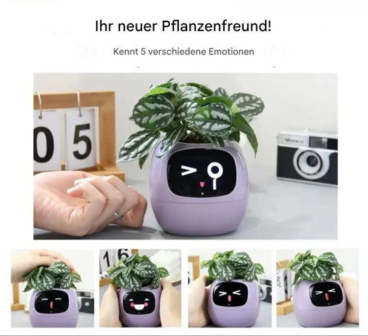 Automatischer Smart-Blumentopf mit Bewässerungssystem und LED-Lichtern