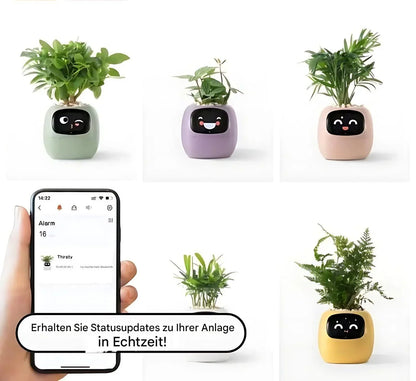 Automatischer Smart-Blumentopf mit Bewässerungssystem und LED-Lichtern