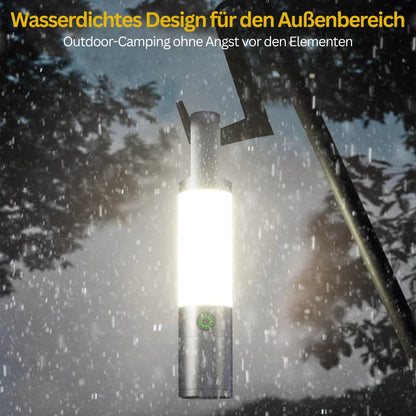 LED-Taschenlampe mit Mehrfarbfiltern – Wiederaufladbare USB-C Lampe mit Camping- & Notlicht-Funktion