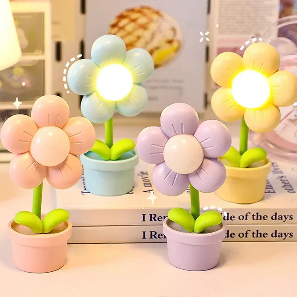 Süße Blumen-Nachtlampe für Kinder – LED Tischlampe im Blumen-Design für das Kinderzimmer