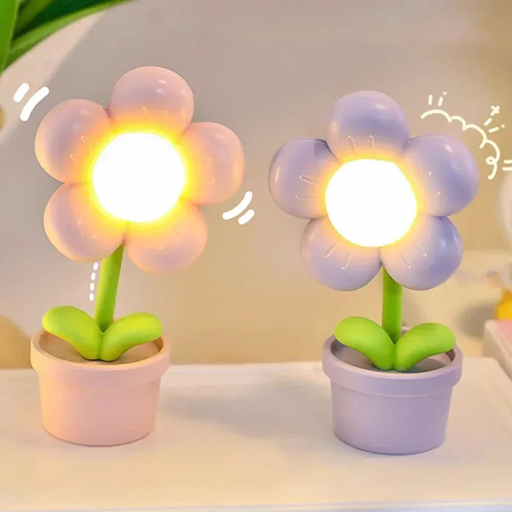 Süße Blumen-Nachtlampe für Kinder – LED Tischlampe im Blumen-Design für das Kinderzimmer