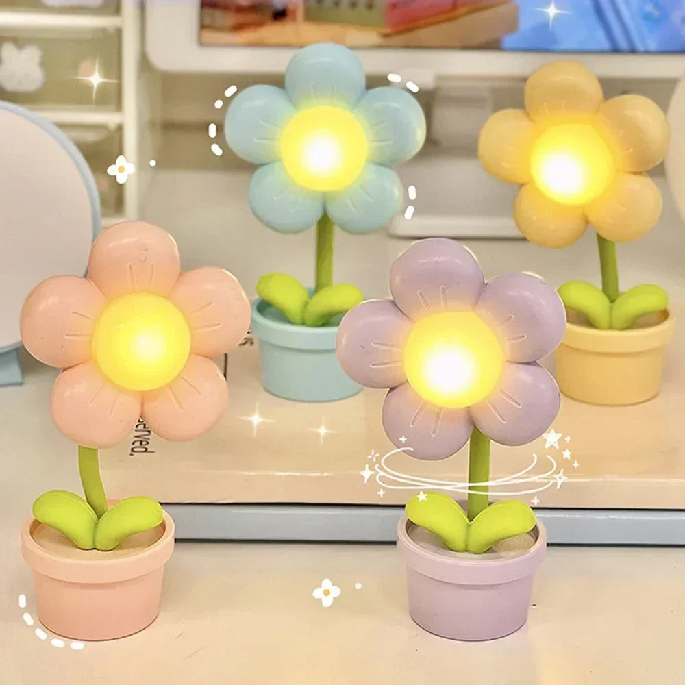 Süße Blumen-Nachtlampe für Kinder – LED Tischlampe im Blumen-Design für das Kinderzimmer