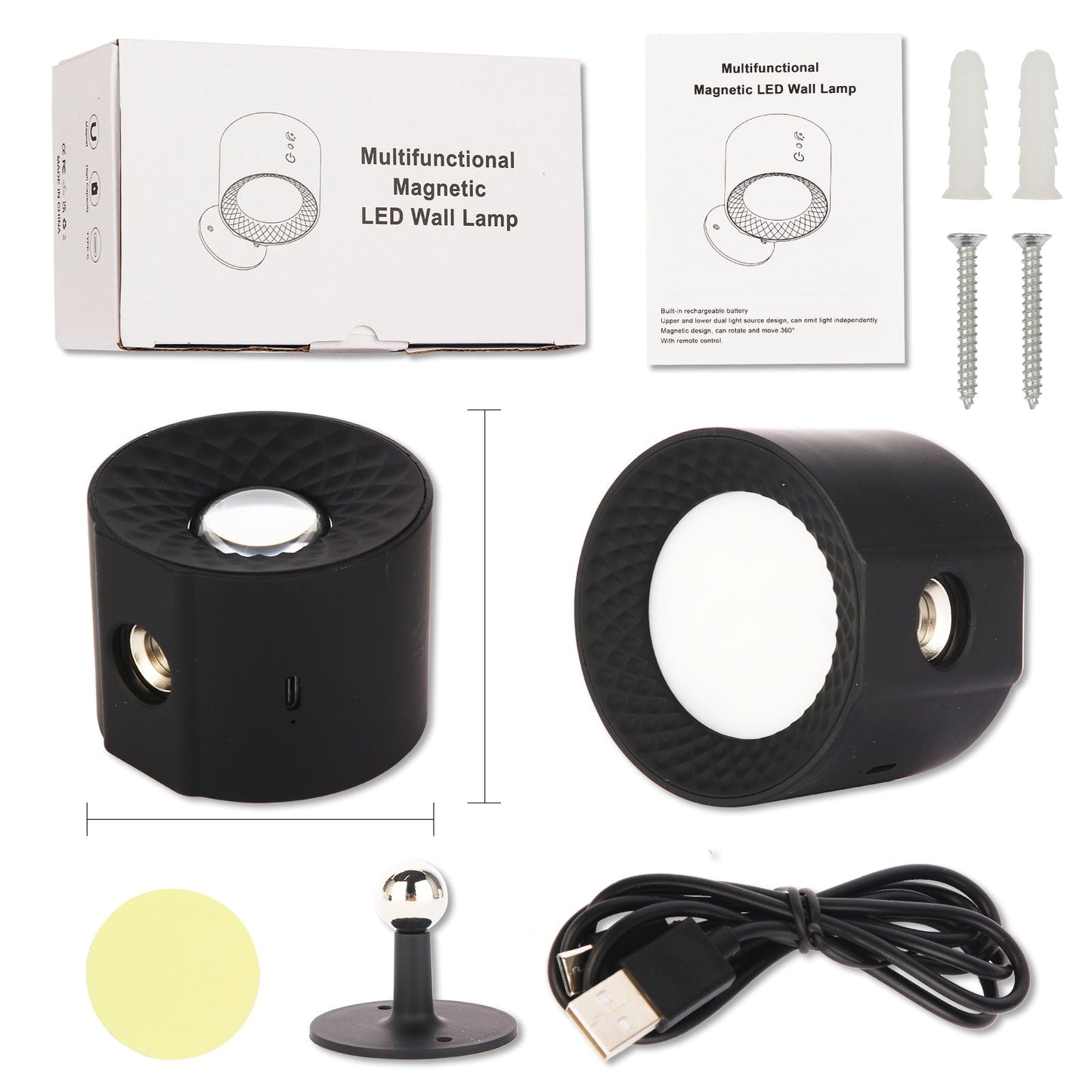 LED 360° Wandlampe