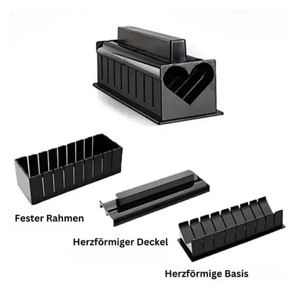 Sushi Rollen und Schneiden Set – Praktisches Sushi Kit mit Schablonen und Zubehör