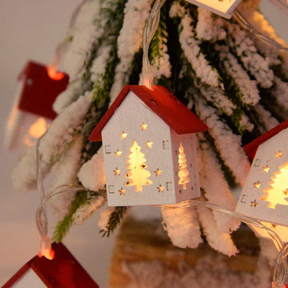Holz-Weihnachtshäuser mit LED-Beleuchtung für Festliche Dekoration