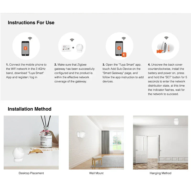 PIR Bewegungsmelder (Zigbee 3.0)