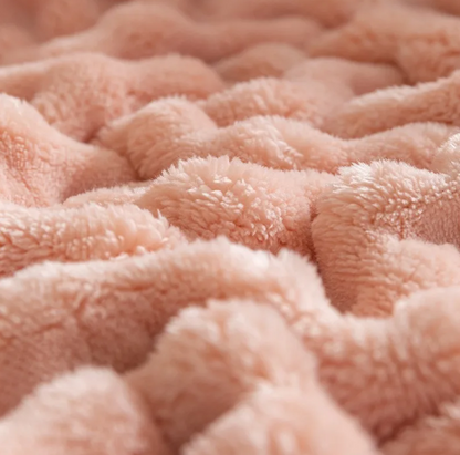 Luxuriöse Fleece- Decke Mit Blasenstruktur