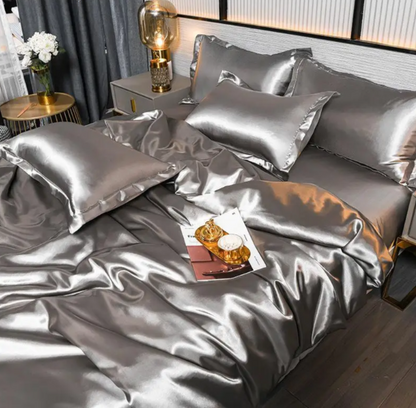 Premium Uni-Satin-Bettwäsche