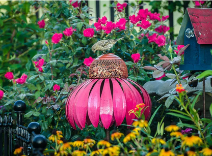 Vogelfutter Station Im Blumen- Design