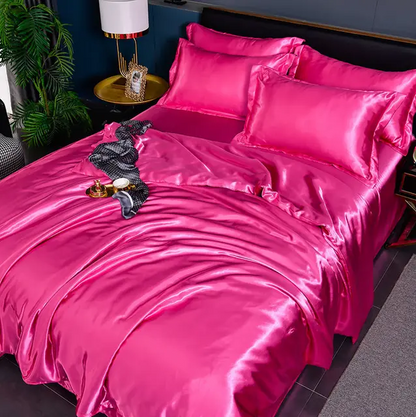 Premium Uni-Satin-Bettwäsche