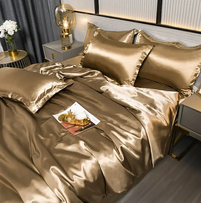 Premium Uni-Satin-Bettwäsche
