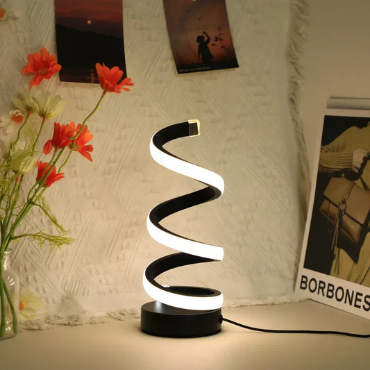Moderne Spiral LED Tischlampe
