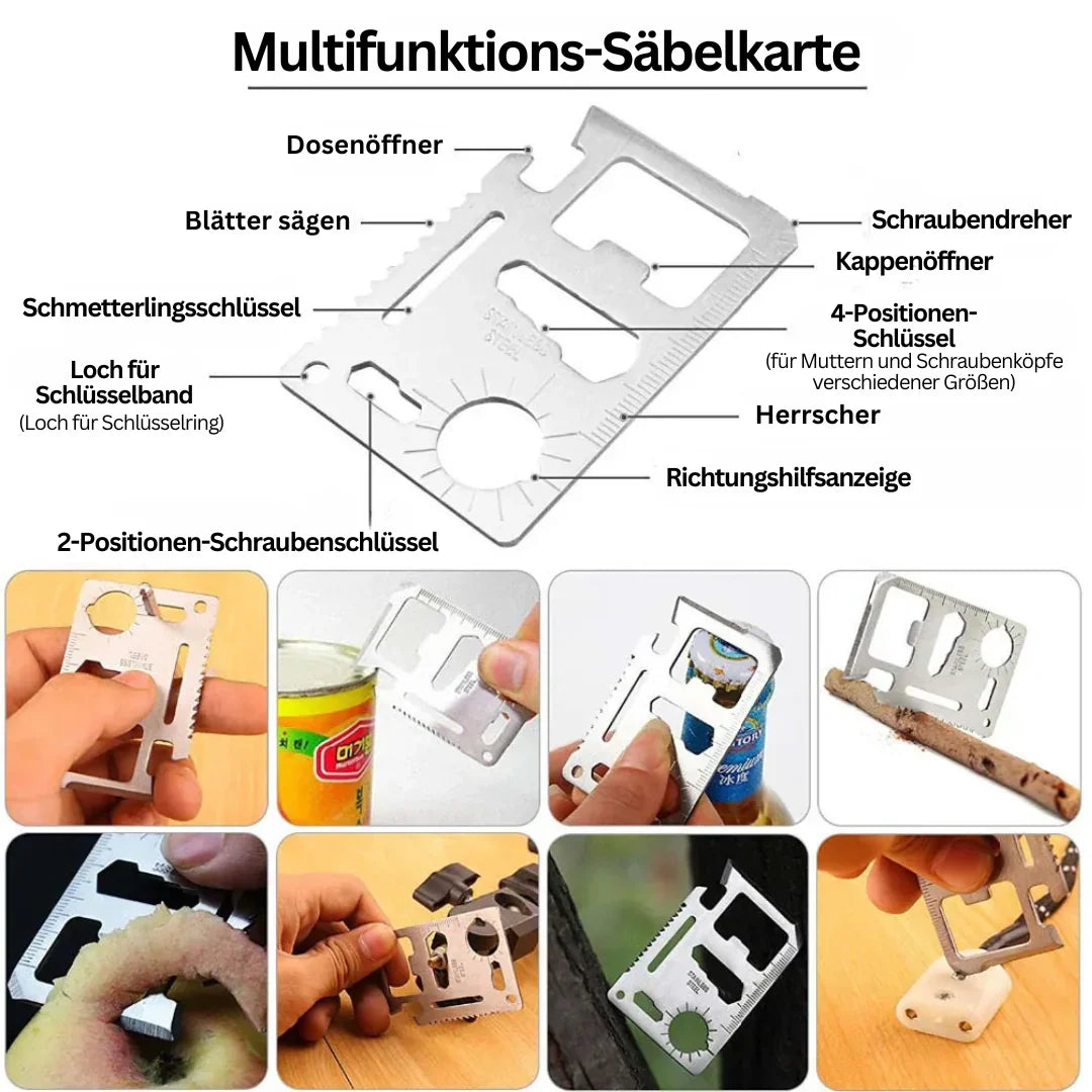 38-in-1 Erste-Hilfe- und Survival-Kit mit Taschenlampe und Kompass