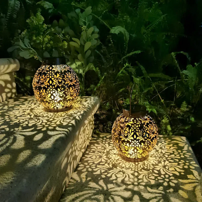 Wetterfeste LED Solar-Hängeleuchte für den Garten