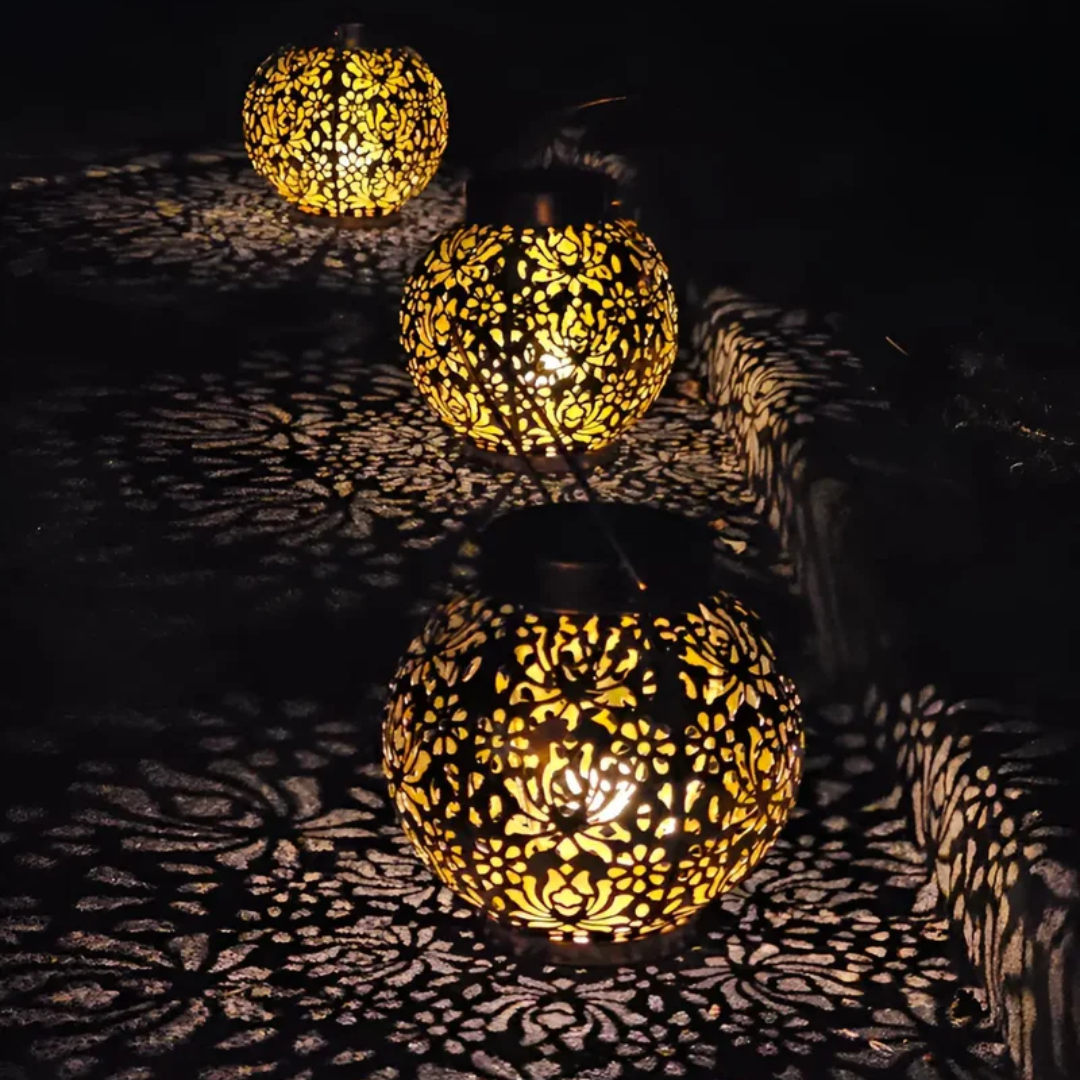 Wetterfeste LED Solar-Hängeleuchte für den Garten