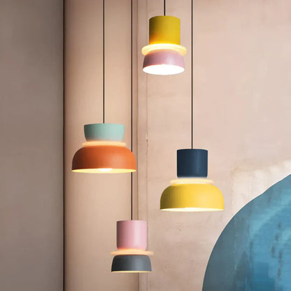 Farbenfrohe Macaron-Design LED-Pendellampe