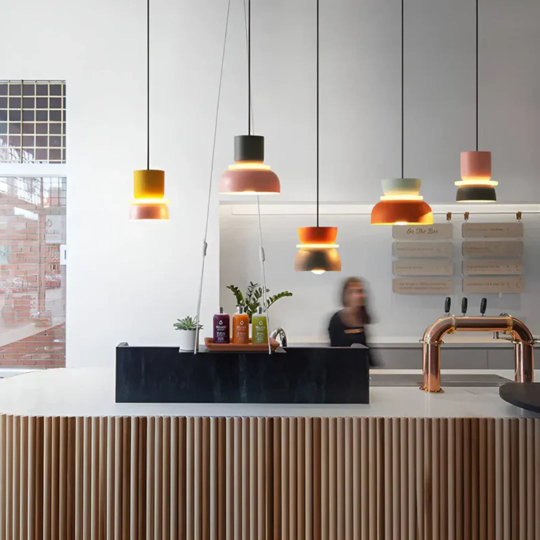 Farbenfrohe Macaron-Design LED-Pendellampe