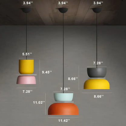 Farbenfrohe Macaron-Design LED-Pendellampe