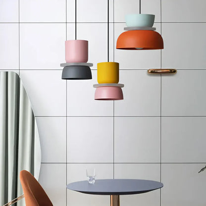 Farbenfrohe Macaron-Design LED-Pendellampe