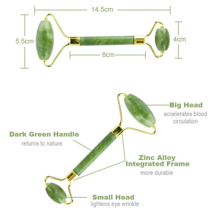 Instant Glow Gua Sha & Jade Roller Set | Für Strahlende Haut Und Natürliche Entspannung