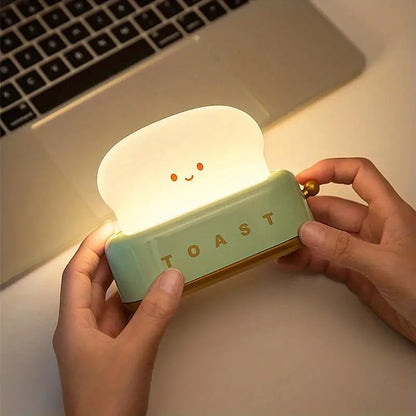 Schattige Nachttischlampe – Kawaii Toast LED-Lampe für Gemütliche Beleuchtung