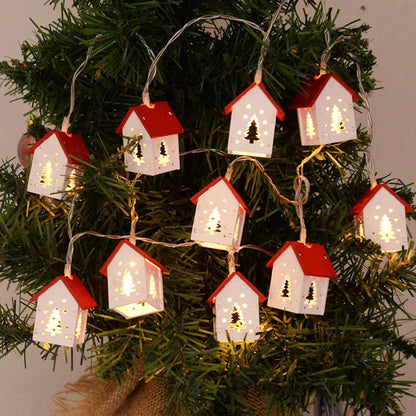 Holz-Weihnachtshäuser mit LED-Beleuchtung für Festliche Dekoration