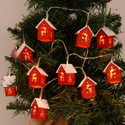 Holz-Weihnachtshäuser mit LED-Beleuchtung für Festliche Dekoration