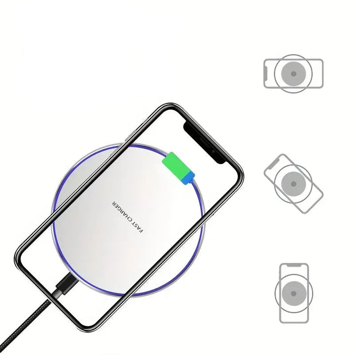 30W Kabelloses Schnellladegerät Induktions Ladepad für iPhone und Android