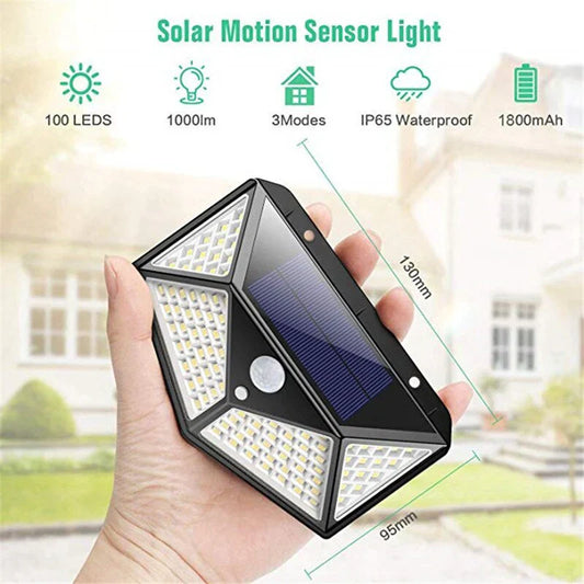 Vielseitige Solarleuchte - Wetterfeste LED Außenlampe mit Bewegungsmelder