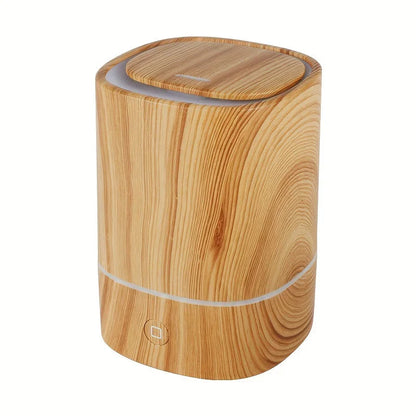 Ultraschall-Luftbefeuchter mit Holzoptik – Leiser Aromadiffuser mit LED & Automatischer Abschaltung