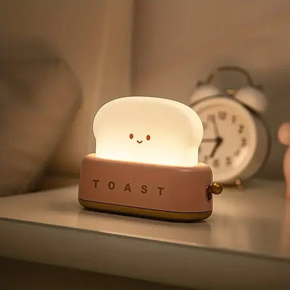 Schattige Nachttischlampe – Kawaii Toast LED-Lampe für Gemütliche Beleuchtung